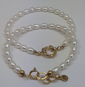 Freshwater pearl Bracelet stainless steel gold plated
