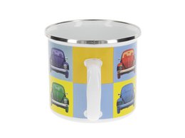 Tazza smaltata Volkswagen VW Beetle 500 ml in confezione regalo - multicolore