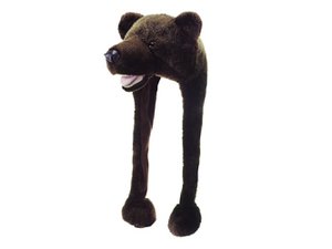 Plush hat brown bear, 55cm