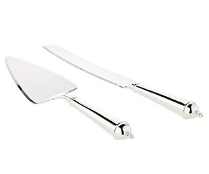 EDZARD taartschep & cakemes, verzilverd, aanslagbestendig, meslengte 32 cm, lifter lengte 28 cm