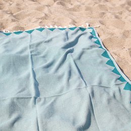 Ręcznik Hammam z bawełny organicznej Kestane ocean green