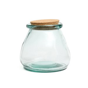 The Belly Glazen Pot - Blauw - L