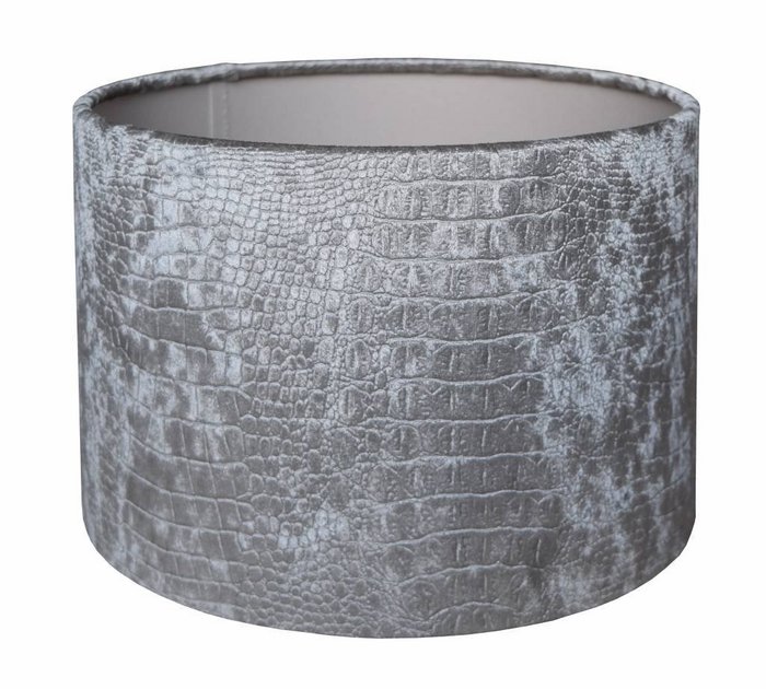 Lampenkap Cilinder CROC Velours Zilver
