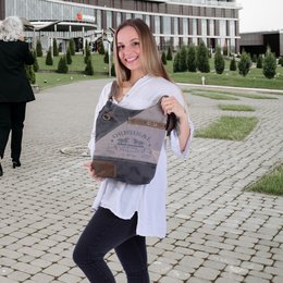 Sunsa dames schoudertas. Handtas gemaakt van canvas (canvas) & leer. Schoudertas in vintage stijl. Grote crossbody tas voor dames met paardenmotief grijs zwart