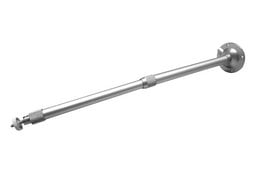 Extendable projector ceiling mount made of metal, suitable for office use.