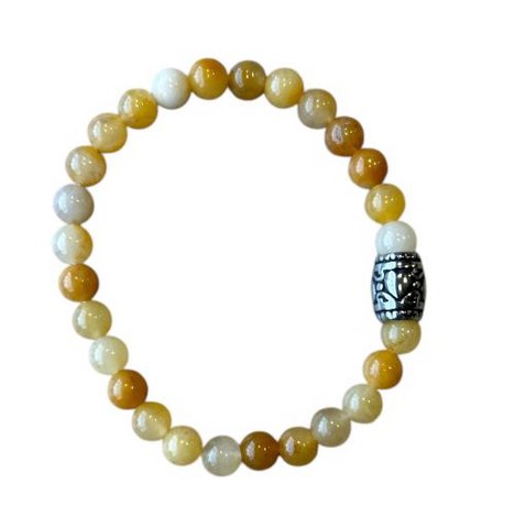 Dames armband Honing Jade 6 mm met basic kraal