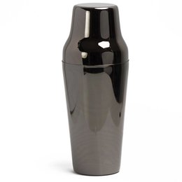 Parisian-style black cocktail shaker with a sleek, modern design. Made of durable materials, this 750 ml shaker is perfect for mixing up your favorite cocktails.