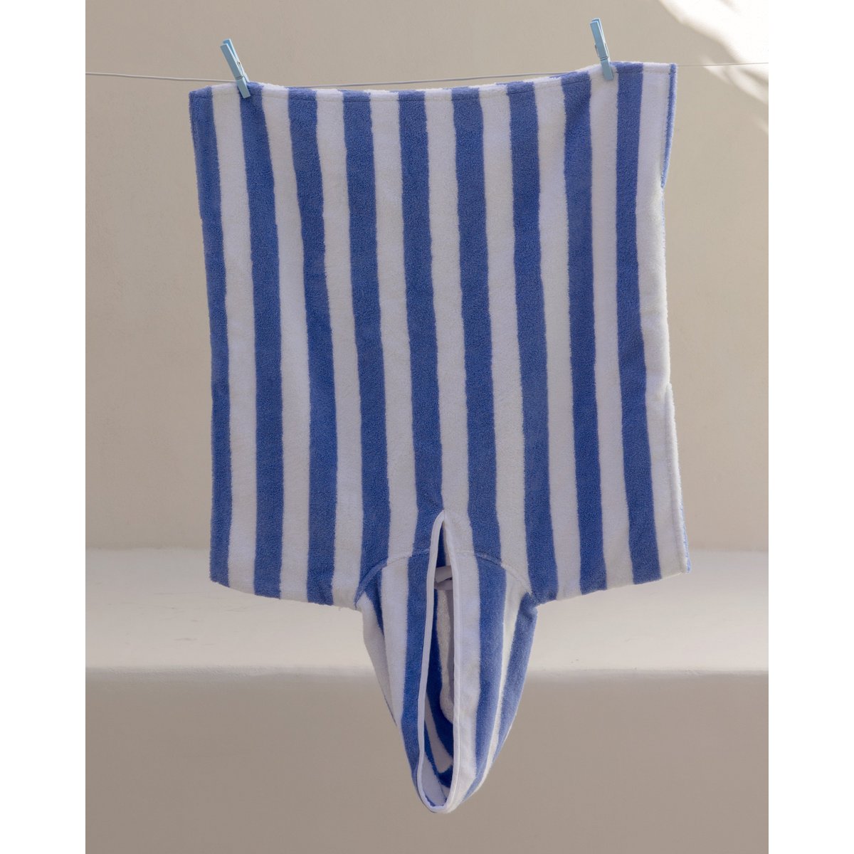 Kinderbadstrandponcho blauw