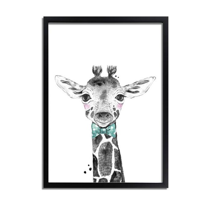 Giraffe Kinderkamerposter Strikje