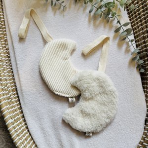 Speendoekje Maan Rib/Teddy Naturel