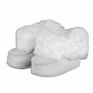 Schaffell Babyschuhe - Weiß