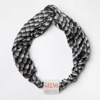 Black Reptile 100% Silk Hair Band