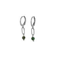 Earrings Emerald - Silver