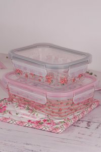 Set aus zwei Glasbehältern mit Deckel Bella 640 ml und 1050 ml Isabelle Rose