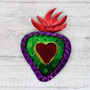 Kühlschrankmagnet Herz lila