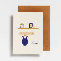 POSTCARD - HAPPINESS IS IN A LITTLE ROMPER