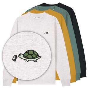 Bestickter Pullover – Lars die Schildkröte