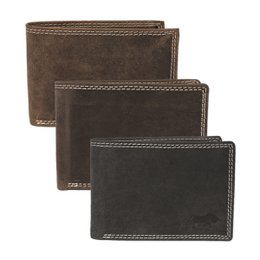 Billfold pung til mænd i sort læder