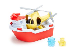 GreenToys - Reddingsboot En Helikopter