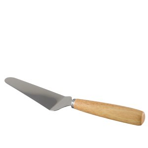 Roestvrijstalen taartschop van houten mouw