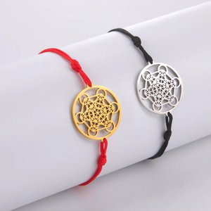 🌀 Metatron cube rope bracelet - strength and clarity from sacred geometry