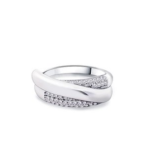 Adjustable Zircon Band Ring