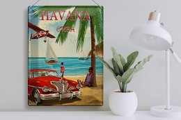 Tin Sign Havana 30x40cm Cuba Retro Holiday Palm Trees