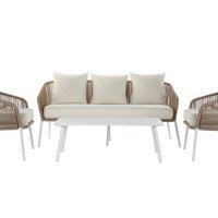 SOFA SET 4 ALUMINUM 151.5X72X70 WATER REPELLENT MB179038