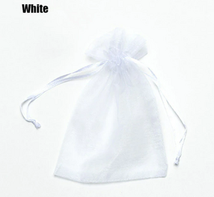 WITTE organza zakjes 9x12cm (per 100 stuks)
