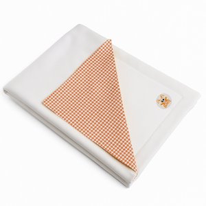 Rex Gingham und weiße Decke aus Bio-Baumwolle