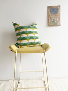 Toby kussen-dekgroen, zacht Jacquard gebreide katoen