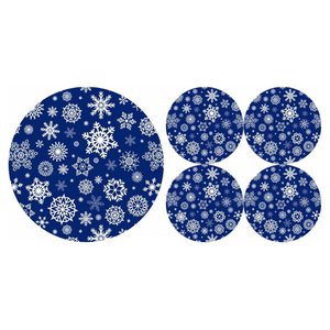 Snow Set Platzteller+Untersetzer aus Filz Bertoni