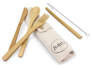 Bamboo cutlery complete set