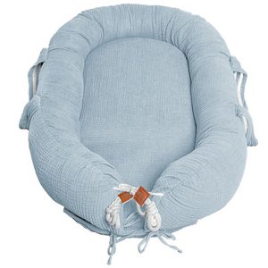 BIO Musselin NEWBORN NEST Blau