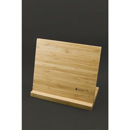 KATAHIRO ZEN 3-delt damask kokkekniv sæt - kokkekniv, santoku kniv, skærekniv med bambus magnetisk knivholder