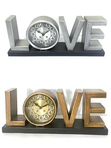 RELOJ SOBREMESA HIERRO 39X8X15 LOVE 2 SURT. RE198986