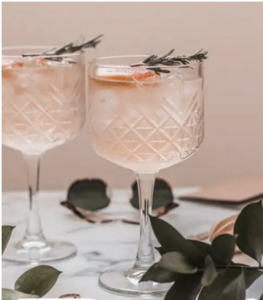 Diamant-Coupe-Glas - 2er-Set.