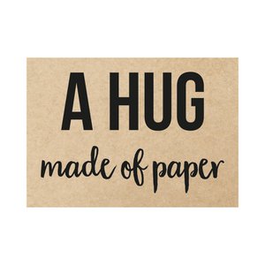 Card - A hug made of paper