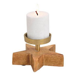 Kandelaar gemaakt van houtster, kerstdecoraties