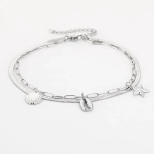 Ankle strap with sea charms you17744 - Gold