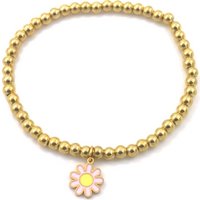 G-F23.2 B1661-135-4 S. Stahlarmband Blume Pink
