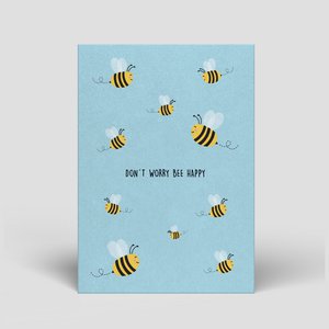 Postcard - Don't worry bee happy - No. 108