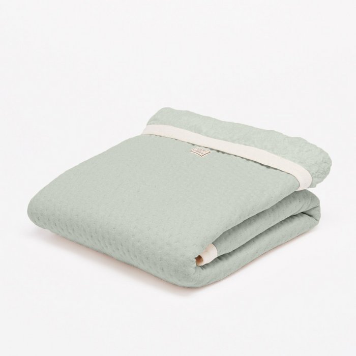 Wiegdeken winter light green - Soft Dots