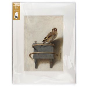 Gematteerde print met reproductie, XL, Puttertje, Carel Fabritius