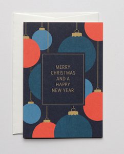 Christmas card Christmas Baubles