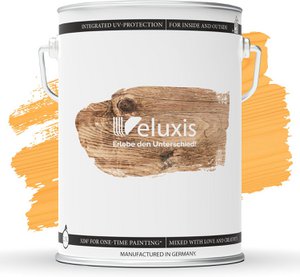 Veluxis® Hochwertige Holzlasur für Innen und Außen - 2,5 Liter, seidenglänzend, lösemittelfrei und UV-stabil, wetterfest - Made in Germany (Kiefer)