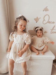 Baby bloomer / dress SPRING FLOWERS