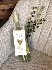 Flaschenetikett für Geldgeschenke, Wein, Sekt & mehr