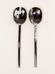 Stokbrood gemarmerd zwarte hoorn lange salade server