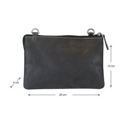 Skuldertaske I 3 farver Buffalo Læder - Festivaltaske - Lædertaske Lille - Crossbody taske til kvinder Læder - Str. L